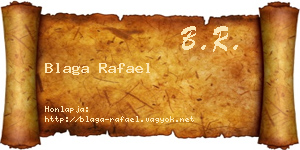 Blaga Rafael névjegykártya